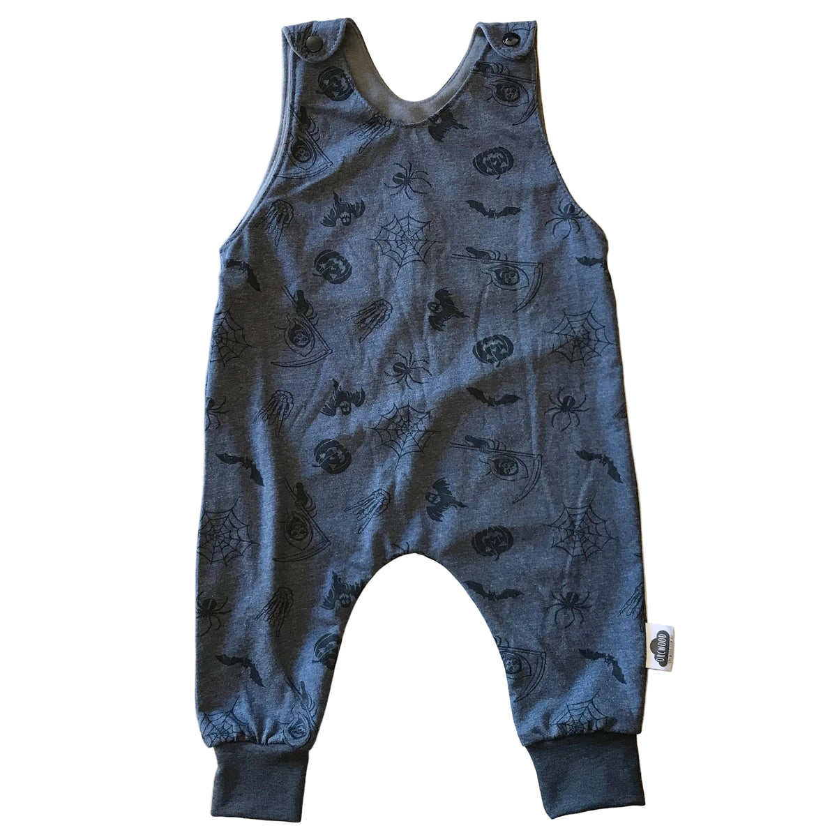 Baby Toddler Long Romper - UPCYCLED TEE Ooky Spooky Halloween
