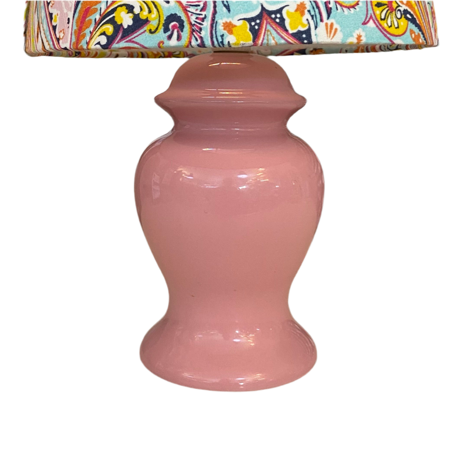 Mid Century Ceramic Table Lamp with Nomad Paisley Shade