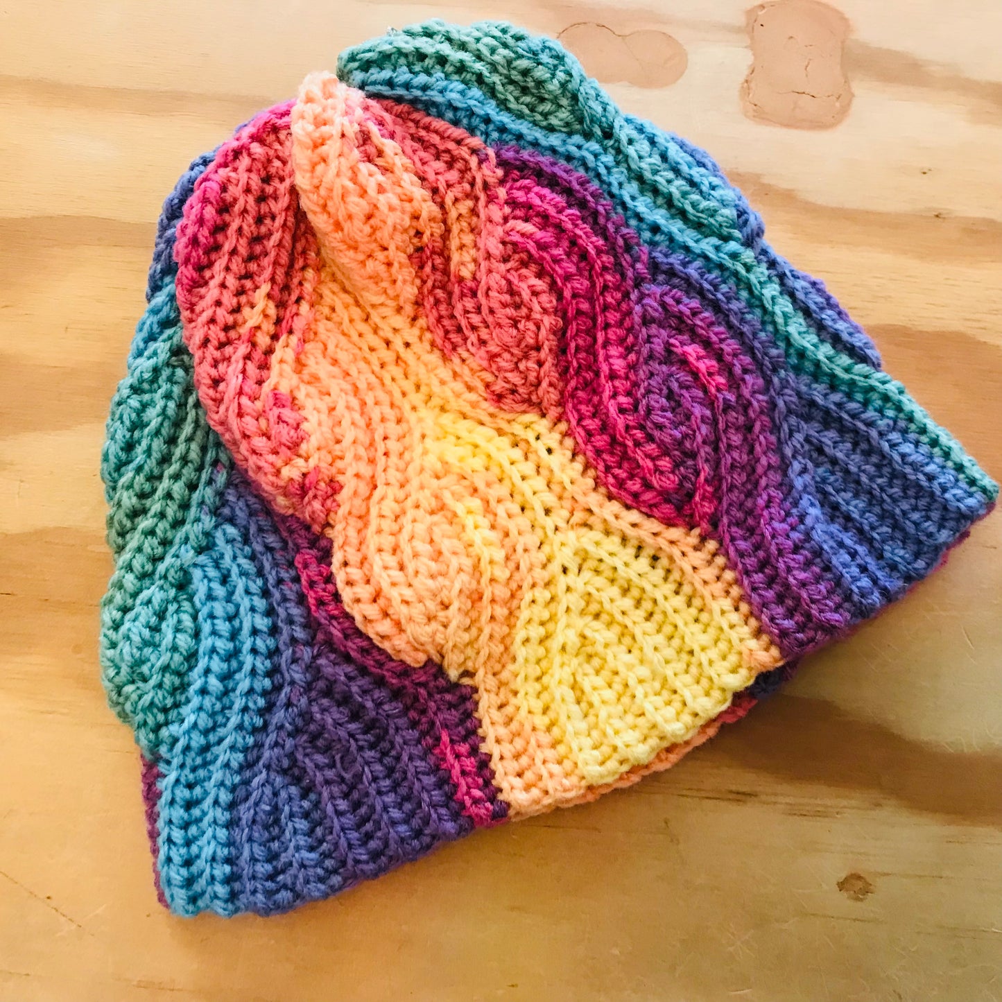 Crochet Wool Blend Beanies - various colours