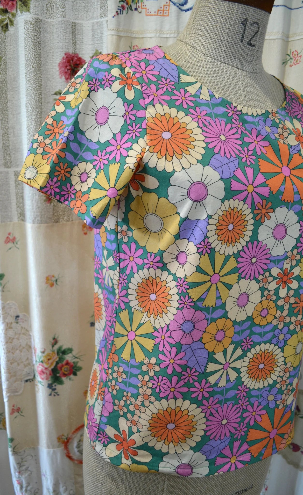 Women's Handmade Cotton Top - Daisy Mix ** ON SALE **