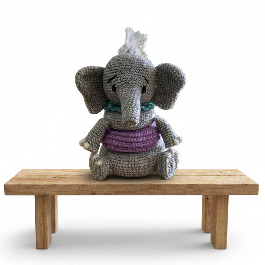 Elephant Ring Stacker Crochet Toy