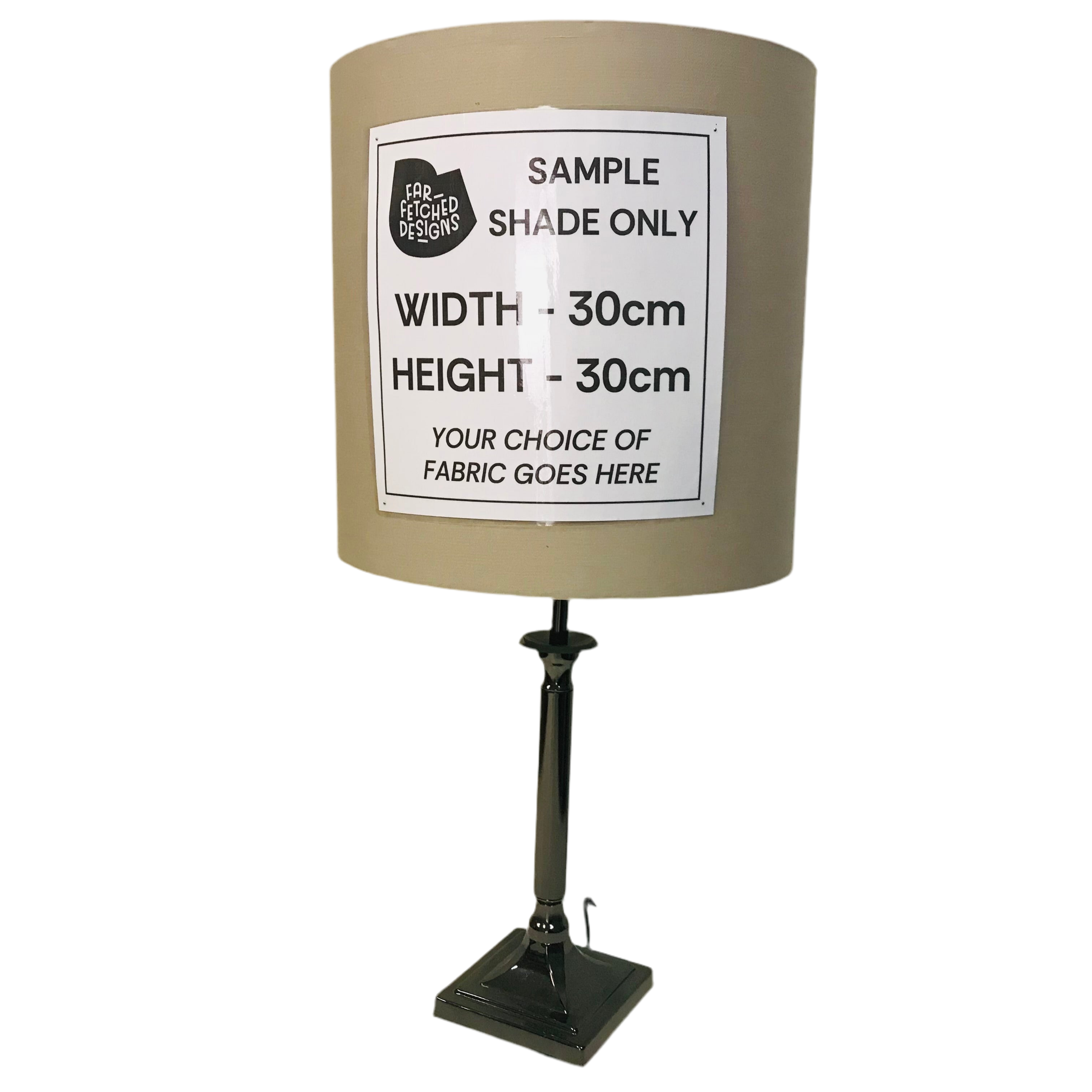 Lamp Base Only - Smokey Pewter Column Table Lamp