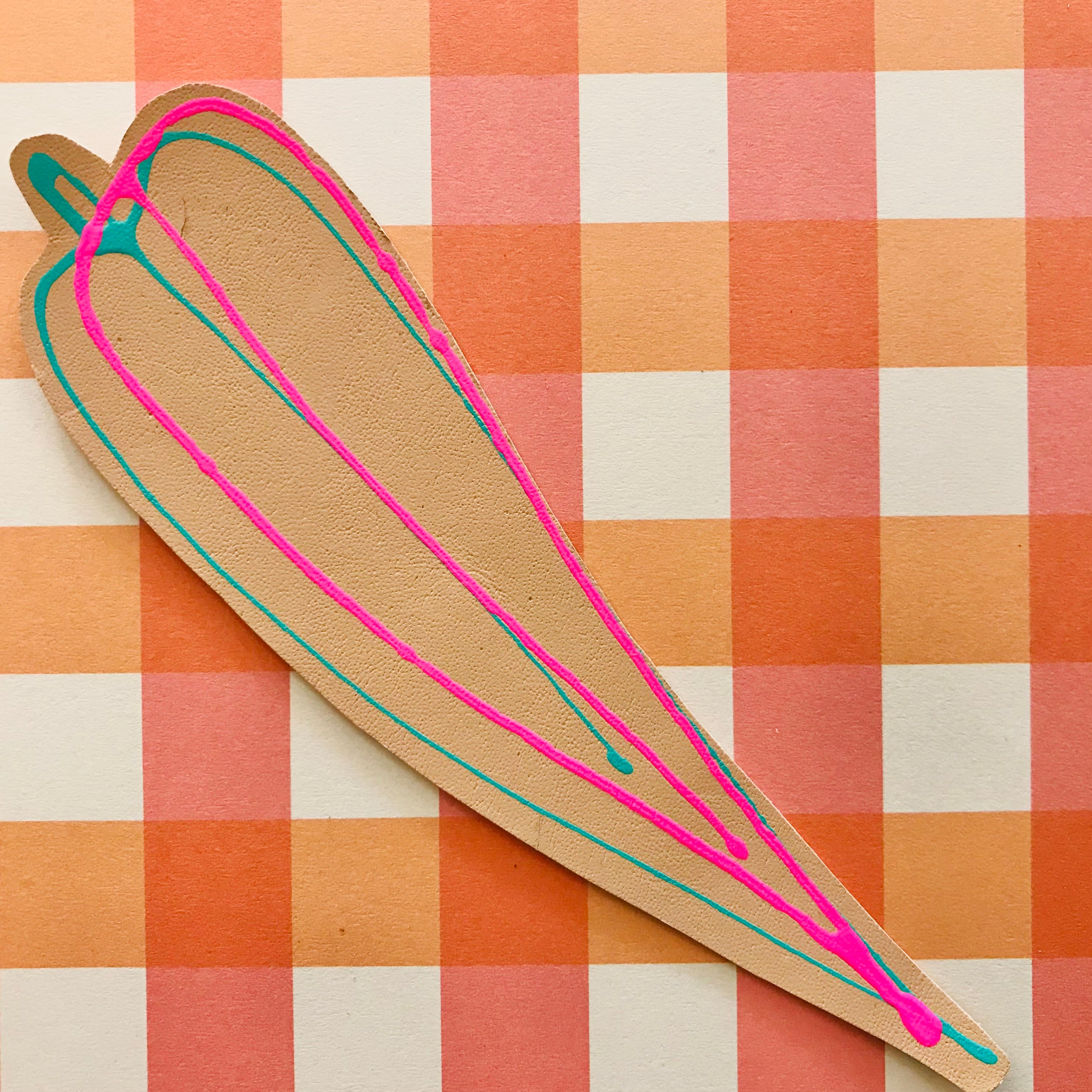 Handpainted Leather Bookmarks