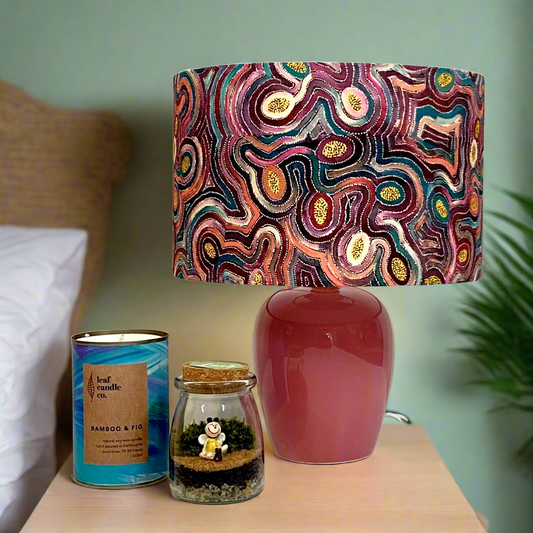 Mulberry Ceramic Lamp With Bush Potato Dreaming Shade