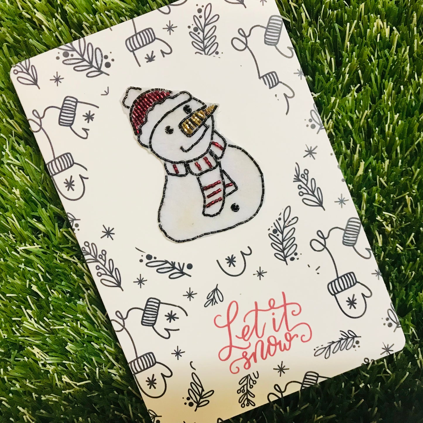 Hand Beaded & Embroidered Christmas Cards **ON SALE**