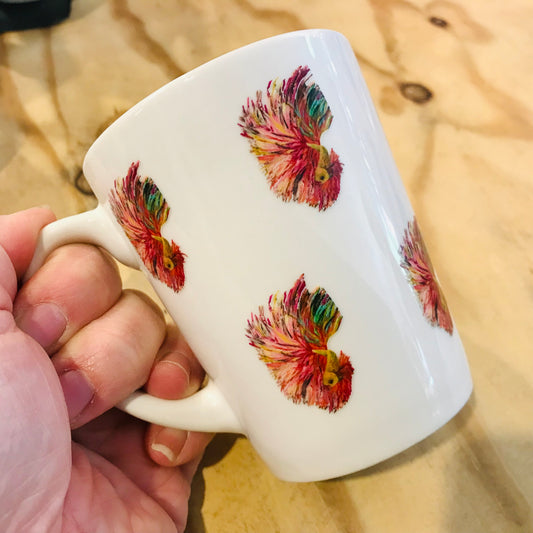 Ceramic Mug - Vinyl Stickered (handwash only)