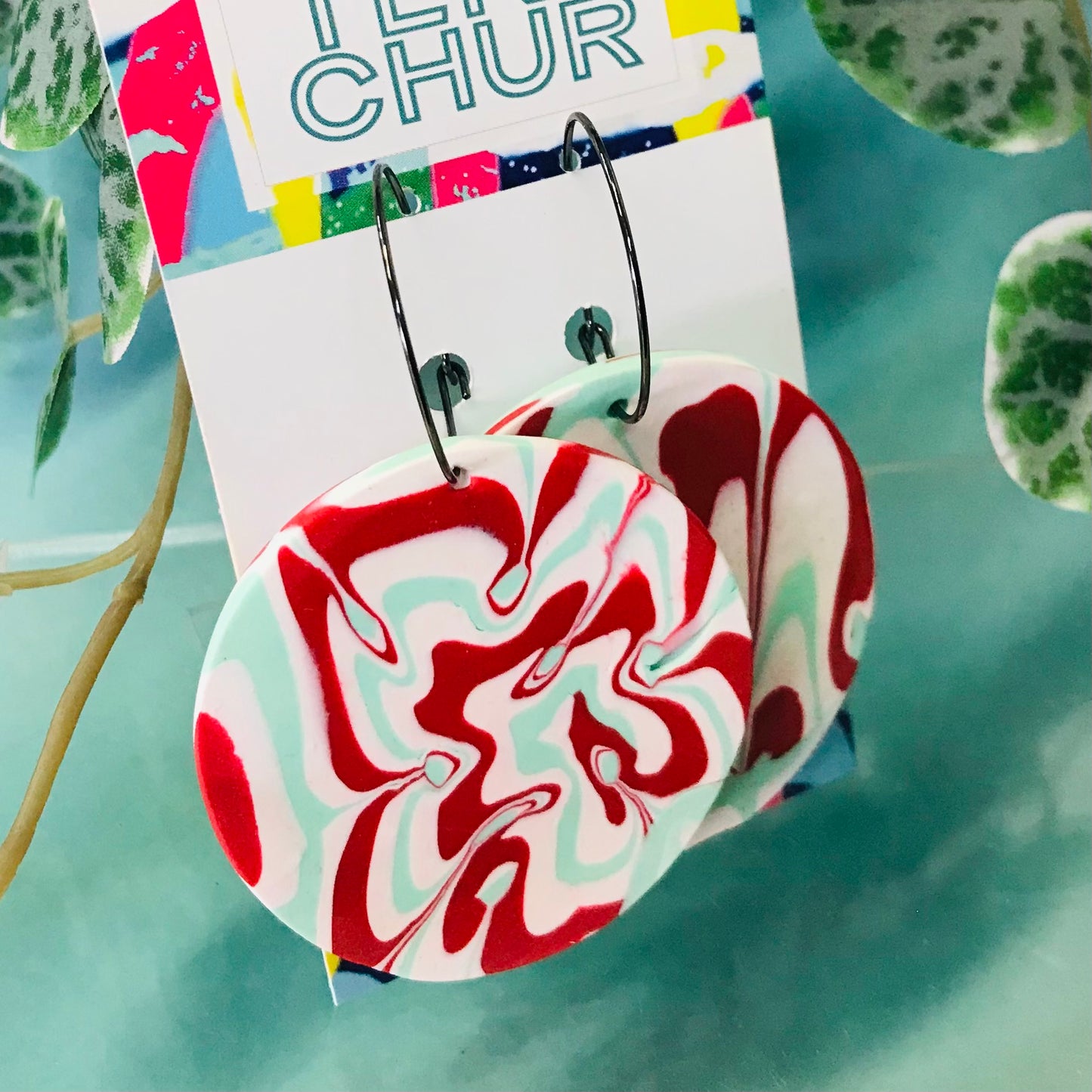 Polymer Clay Earrings - Spheres