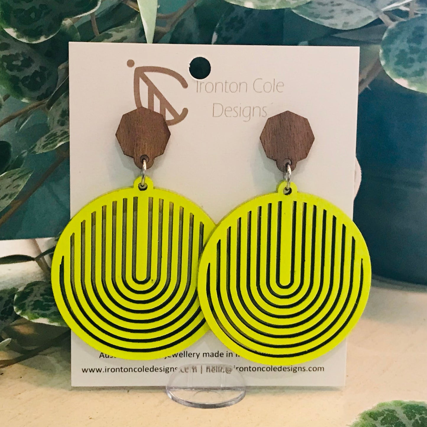 Handpainted Laser Cut earrings - Shapes on Studs Range