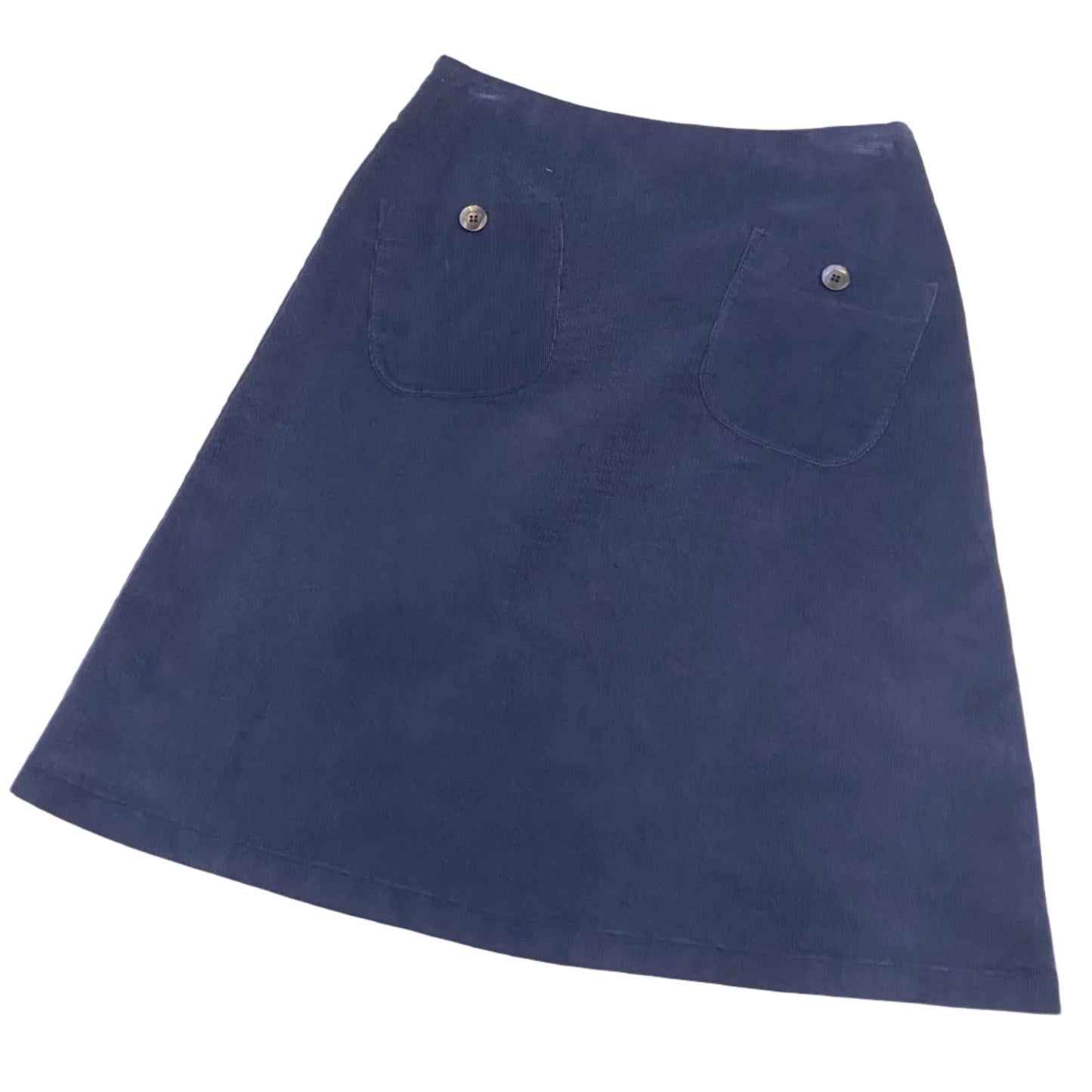 Women's Handmade Corduroy Pocket Skirt - Sky