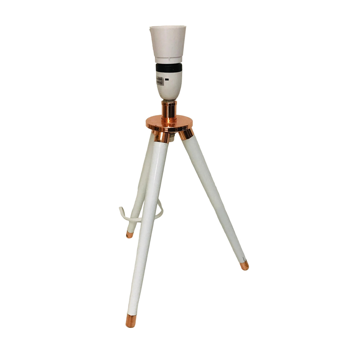 Rose Gold Tripod Table Lamp with Rust Spot Shade