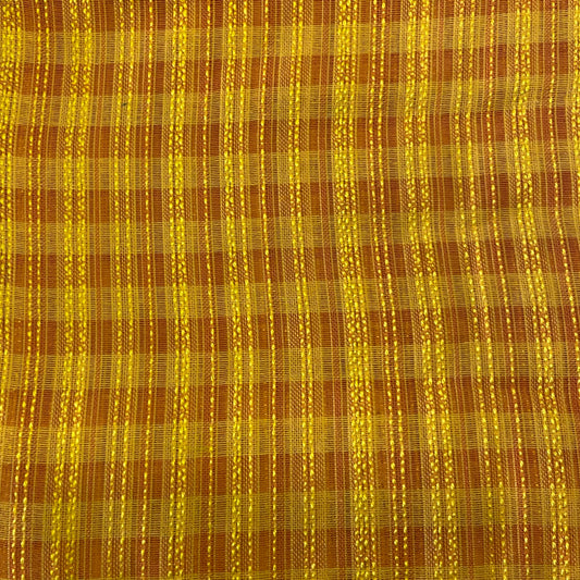 Custom Lamp Shade only - Vintage Handloom in Mustard