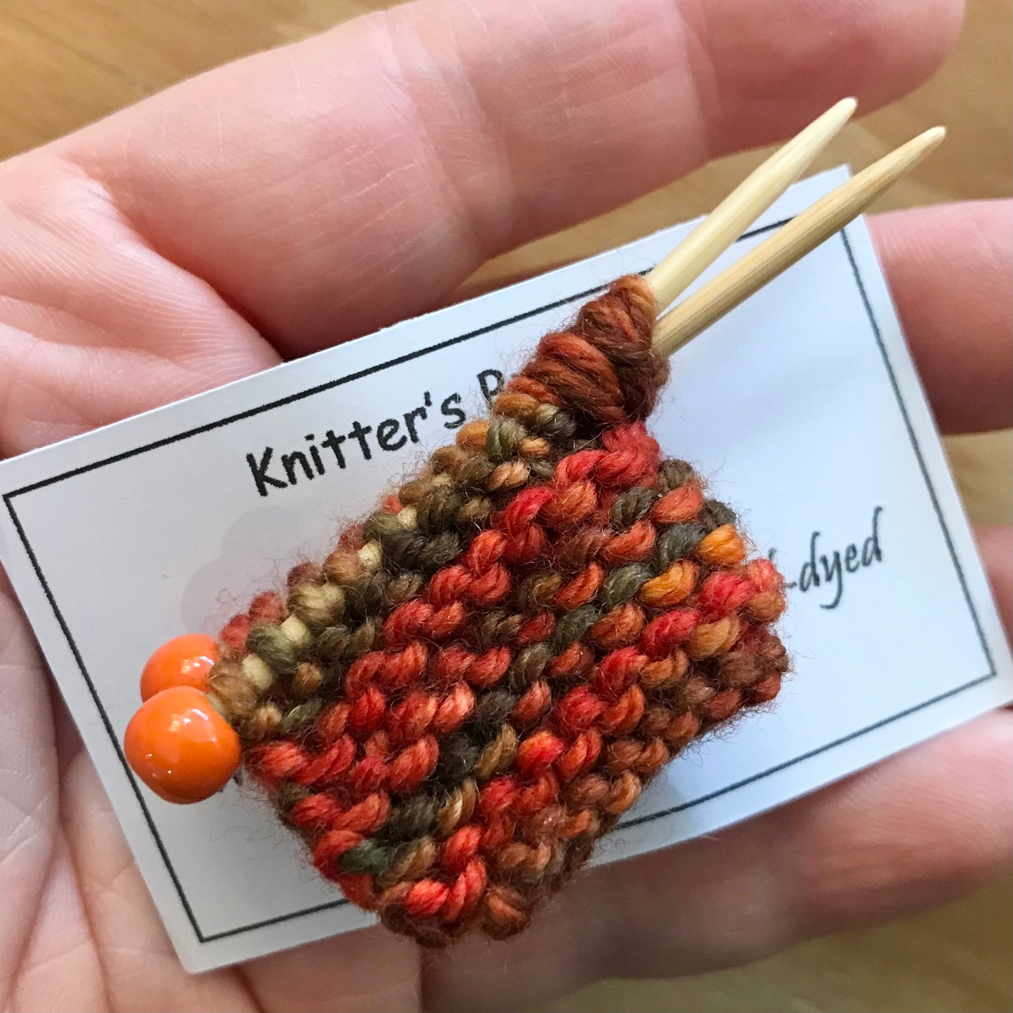 Handcrafted Knitter's Brooch