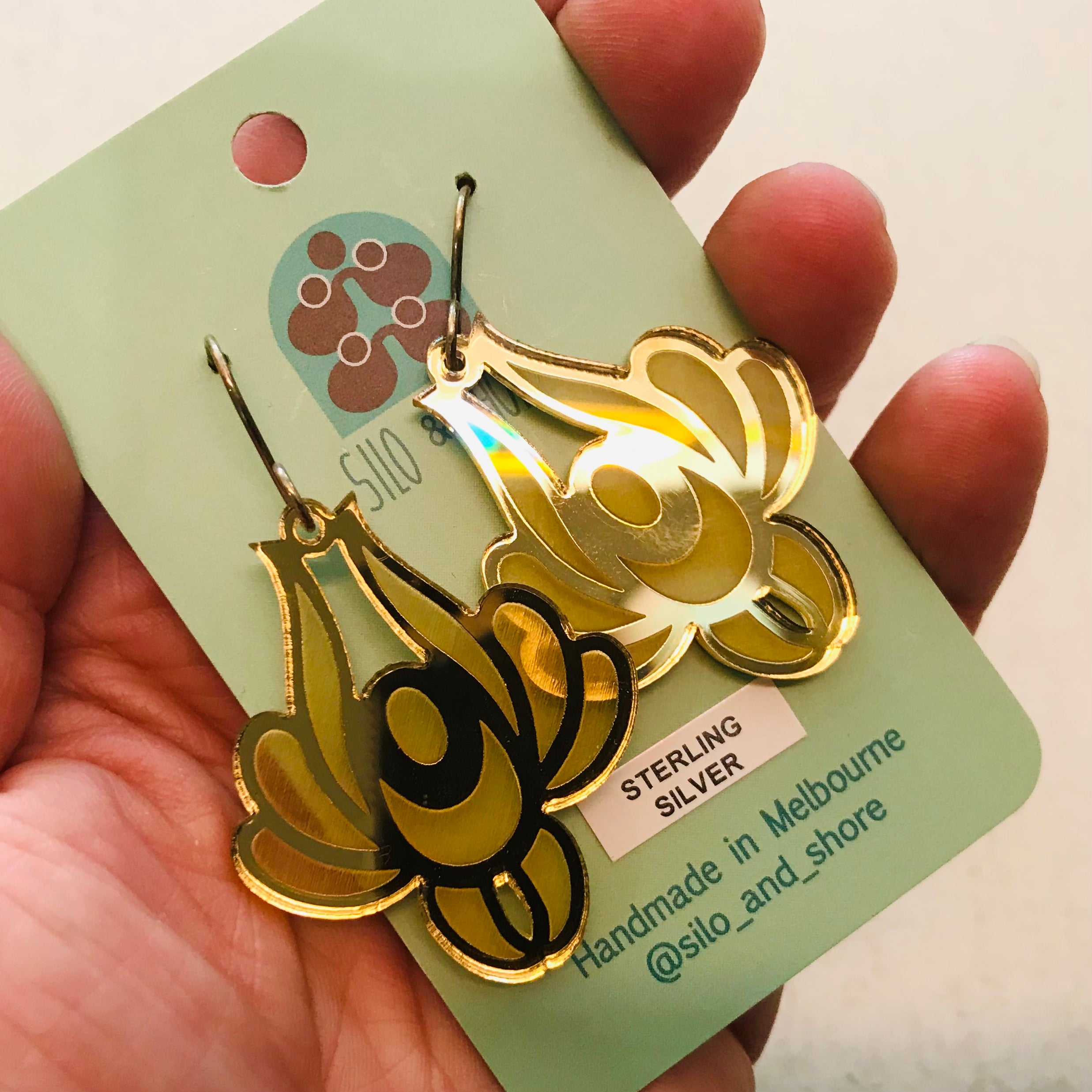 Art Deco Acrylic Earrings - Bloom