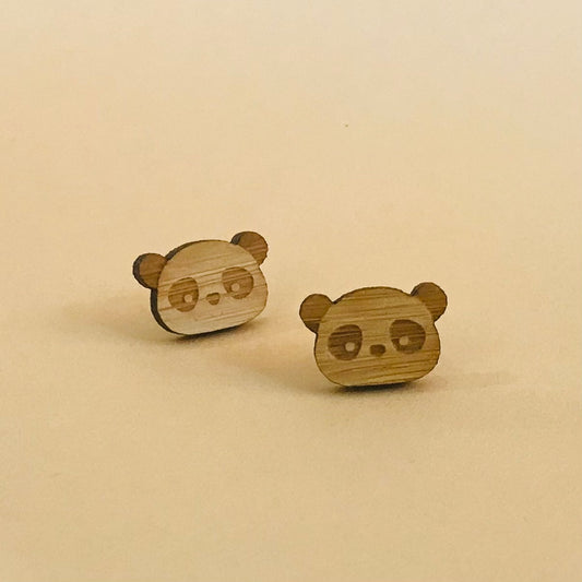 Panda Laser Cut Stud Earrings
