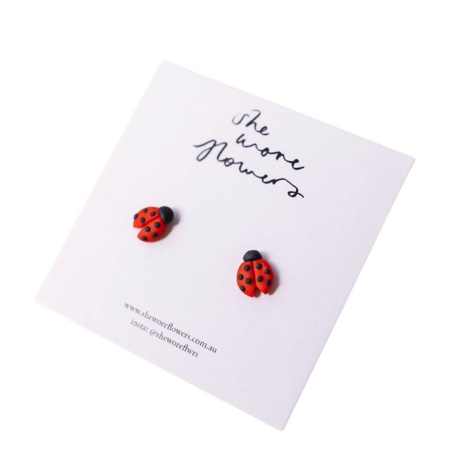 Floral Polymer Clay Flower Stud Earrings