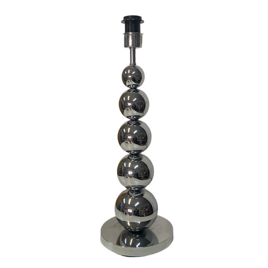 Lamp Base Only - Stacked Chrome Orb Table Lamp