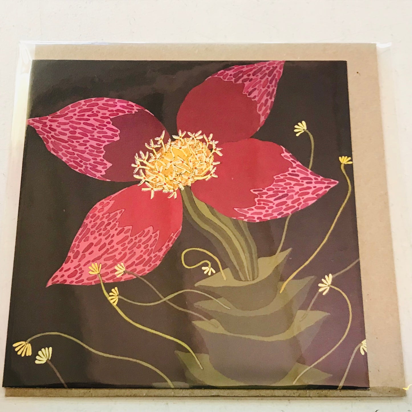 Flora Square Blank Greeting Cards