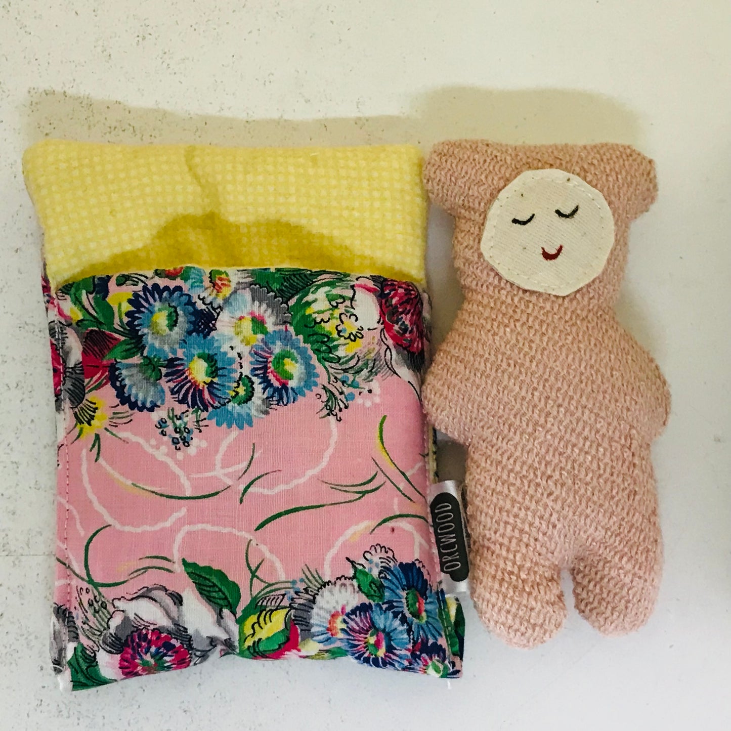 Handmade OOAK Mini Sleepy Bear with Sleeping Bag