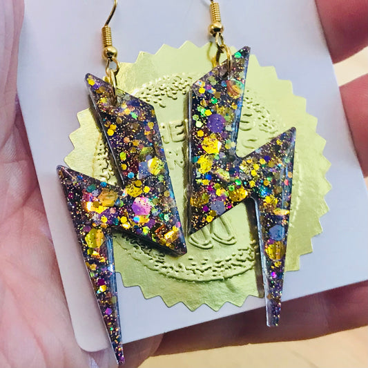 Novelty Resin Sparkle Dangles Earrings