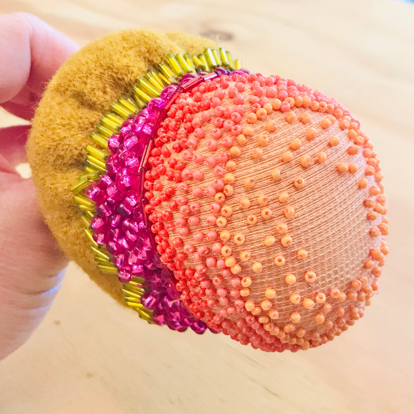 Hand Beaded Cloth Flowers