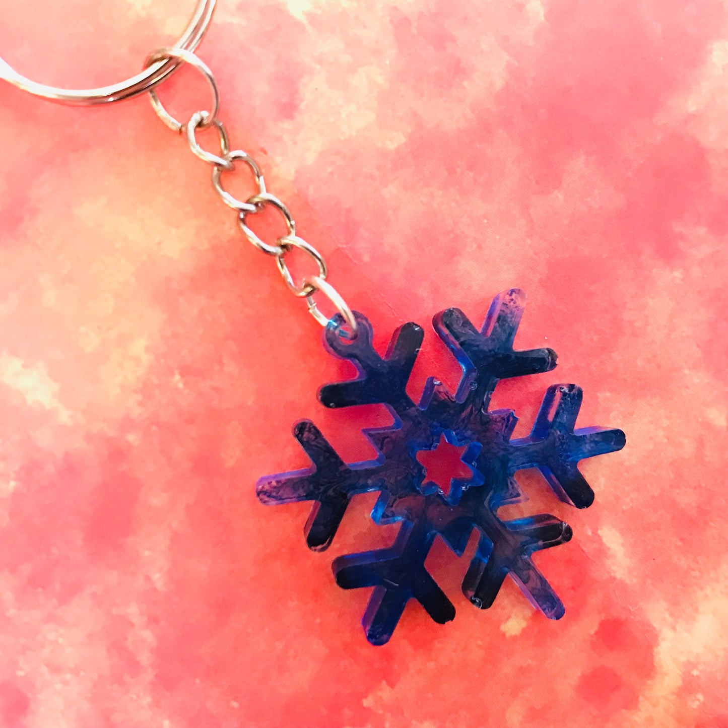 Resin Sparkle Christmas Key Chains