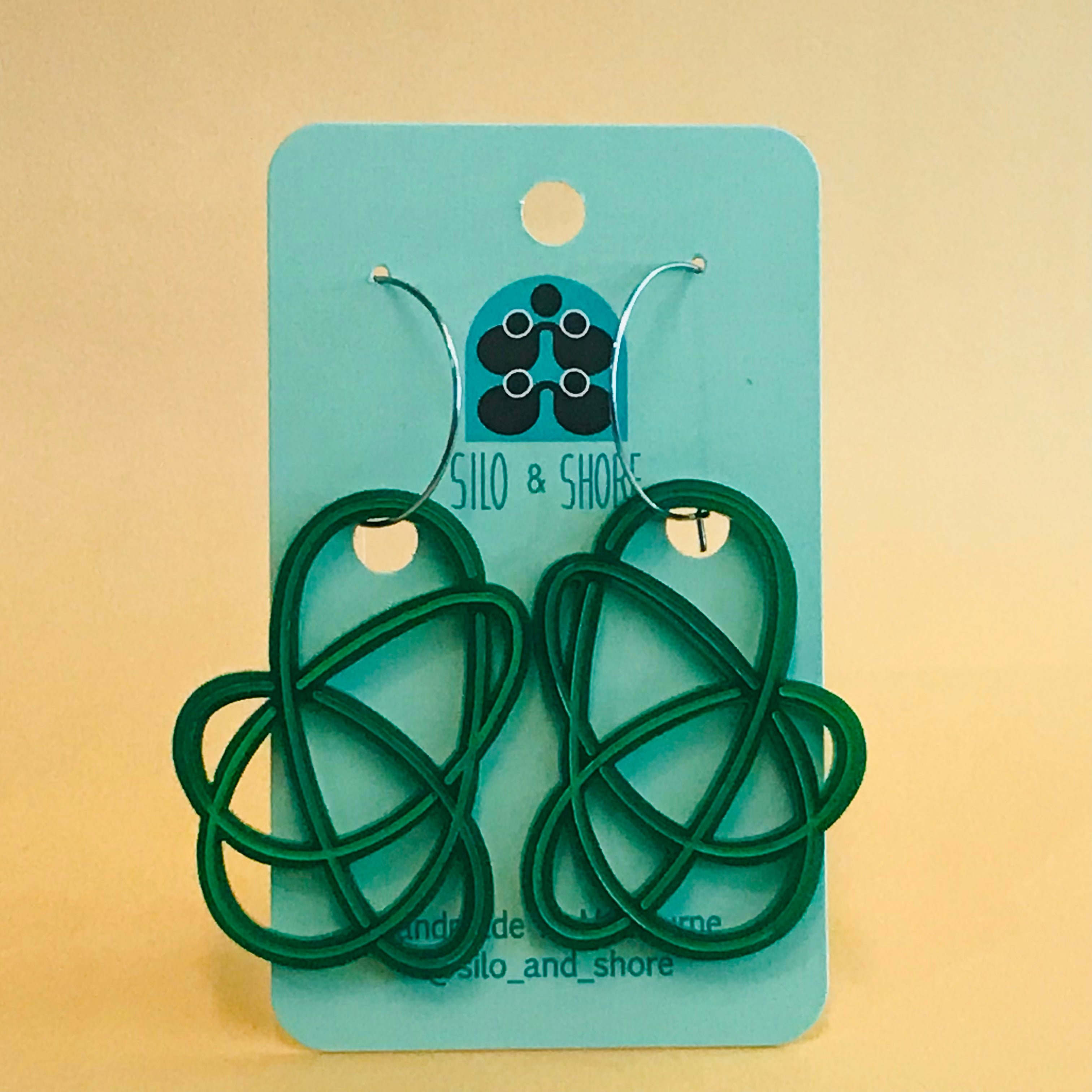 Art Deco Acrylic Earrings - Scribbles (extra large)
