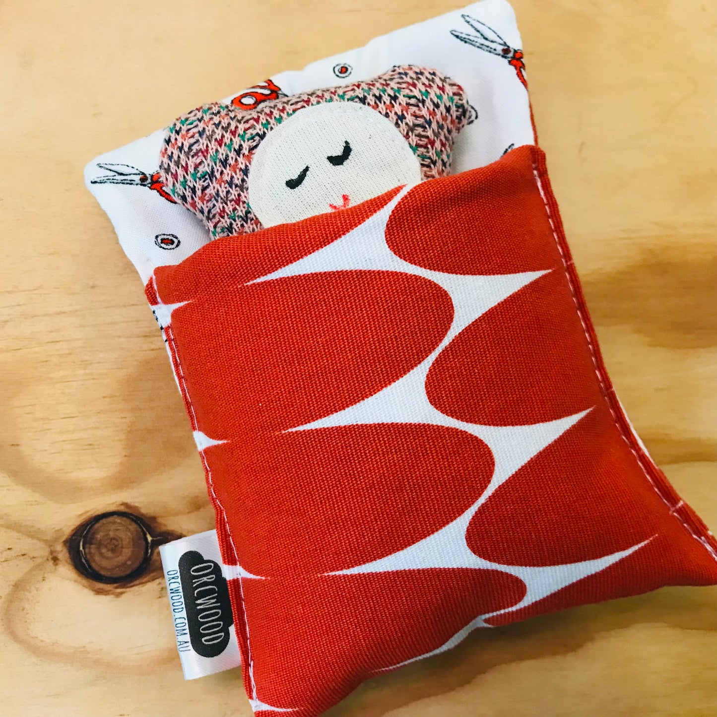 Handmade OOAK Mini Sleepy Bear with Sleeping Bag