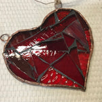 Handmade Glass Suncatcher Red Heart