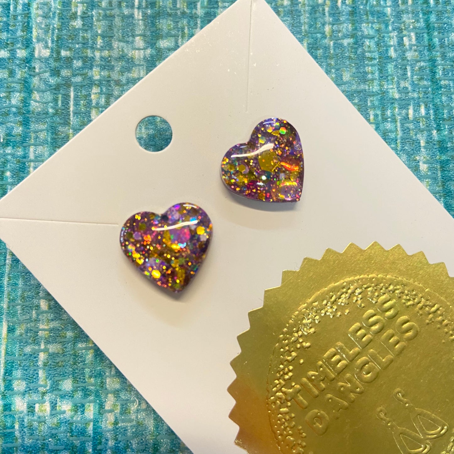 Novelty Resin Sparkle Stud Earrings