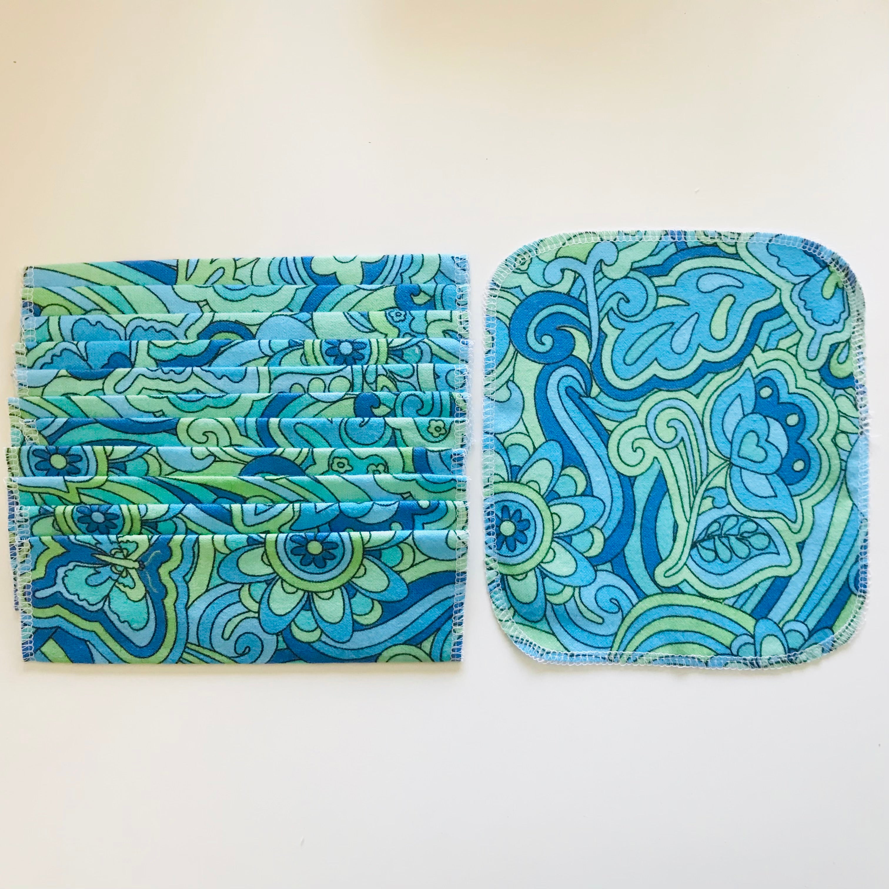 No Waste Reusable Baby Wipes  - pack of 12