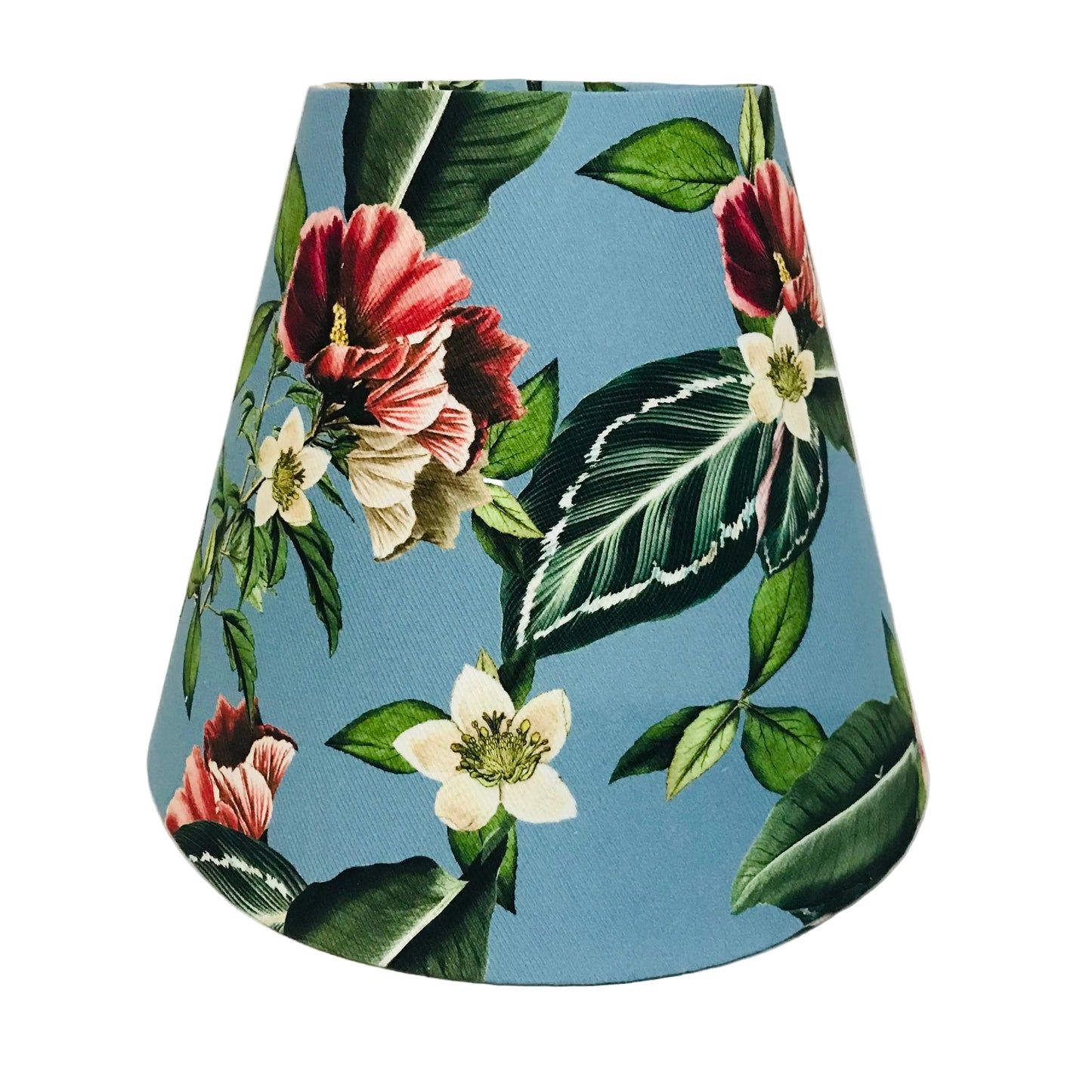 Vintage Blue Floral Table Lamp