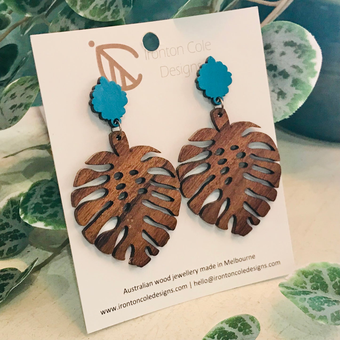 Handpainted Laser Cut earrings - Shapes on Studs Range