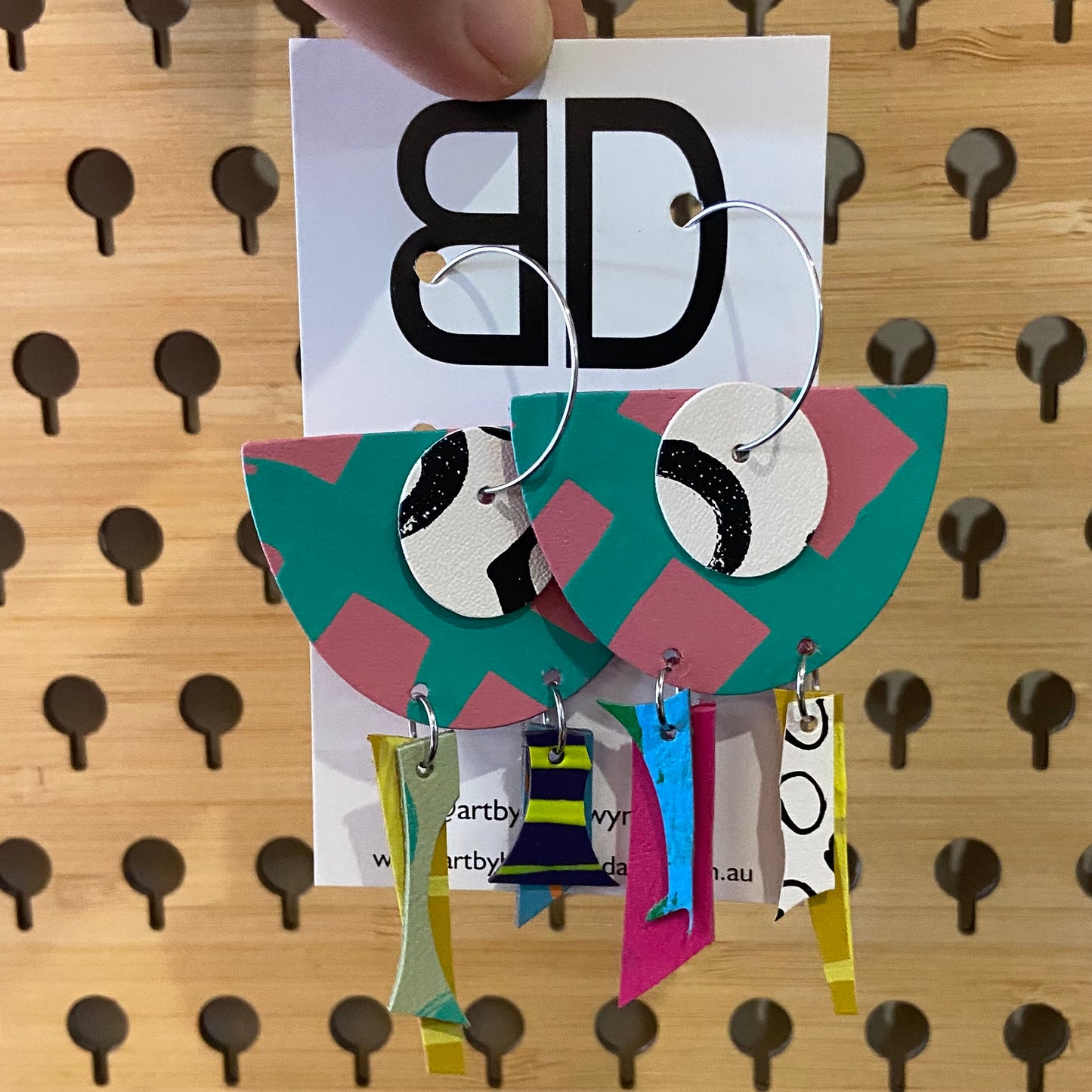 Handmade Painted Leather Earrings - The Flip