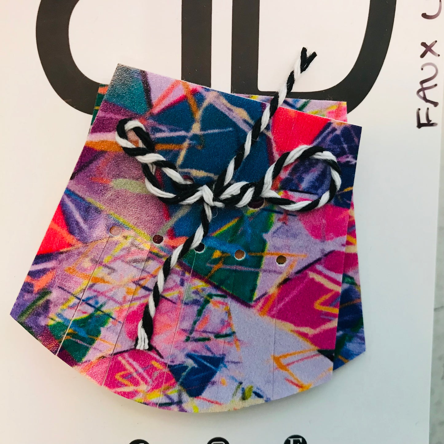 Hand painted leather, faux-leather, perspex & vinyl Shoe Tassel Fringe