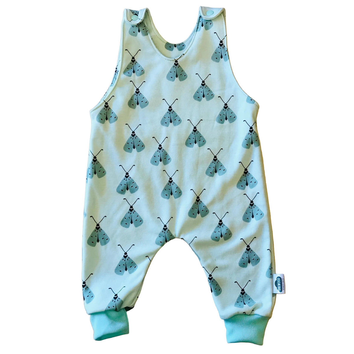 Baby Toddler Long Romper - Moths (fleece)