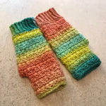 Crochet fingerless gloves - various colours