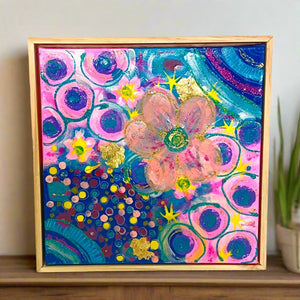 Original One of a Kind Resin Artwork with Frame - Vibrancy