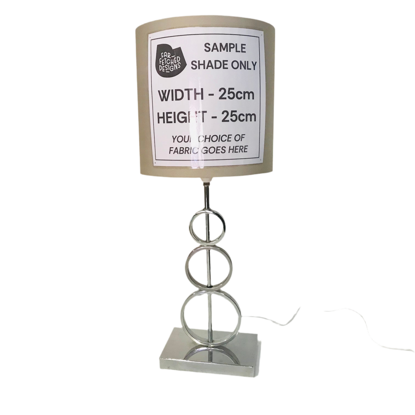 Lamp Base Only - Triple Ring Stainless Steel Table Lamp