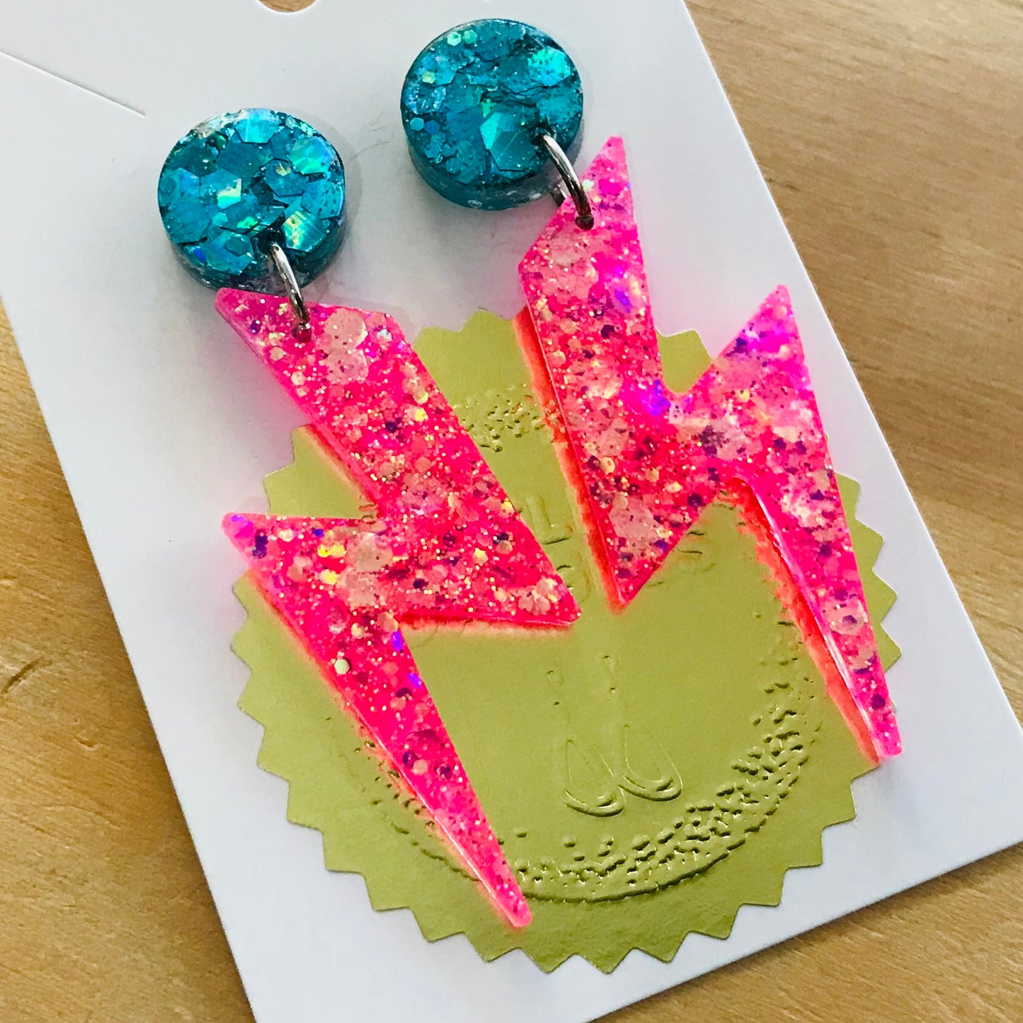 Novelty Resin Sparkle Dangles Earrings