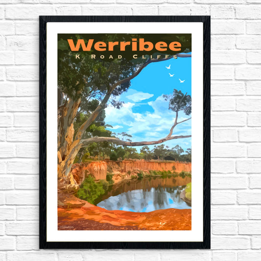 Vintage Poster - Werribee K Road Cliffs