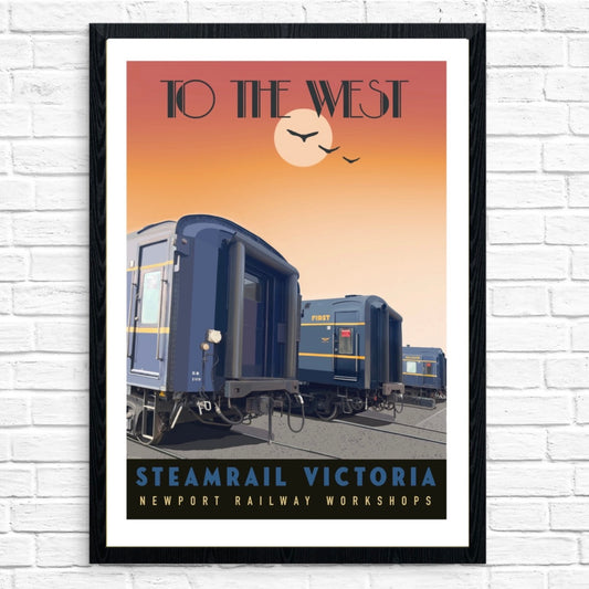 Vintage Poster - Newport Railway Workshops To The West Steamrail Victoria