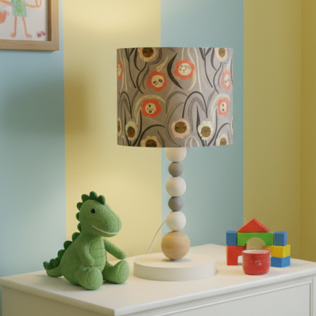 Sunbeam Faces Timber Ball Table Lamp