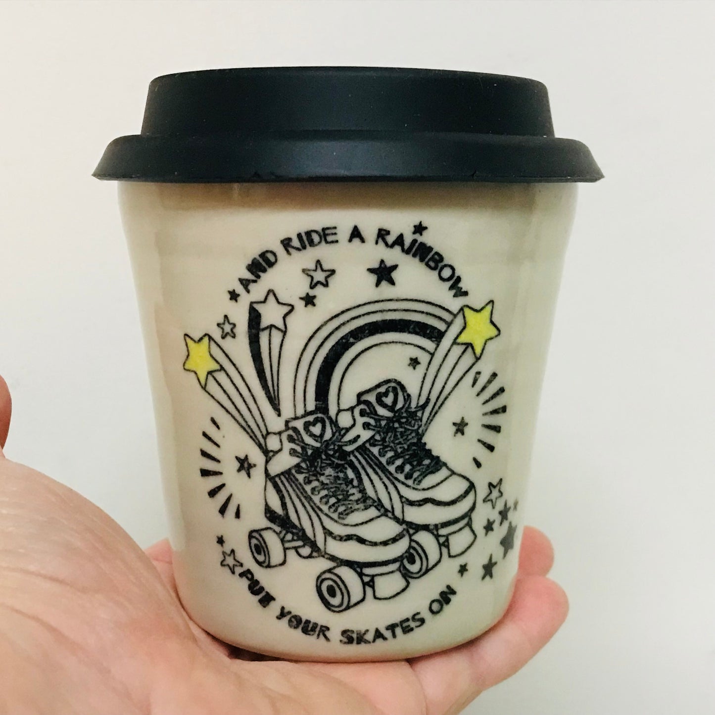 Handmade Travel Cup with Silicone Lid