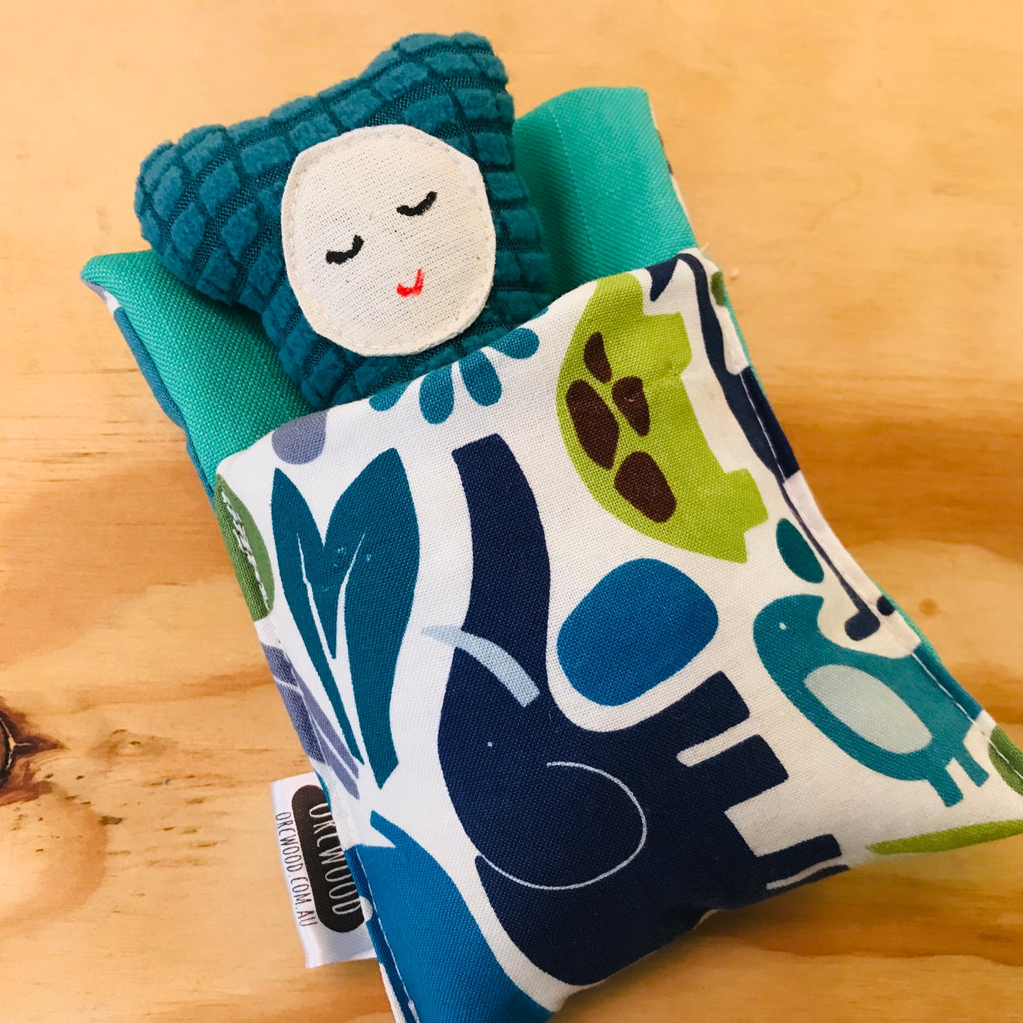 Handmade OOAK Mini Sleepy Bear with Sleeping Bag