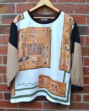 Women's Handmade Upcycled Tunic - Aboriginal Bark painting
