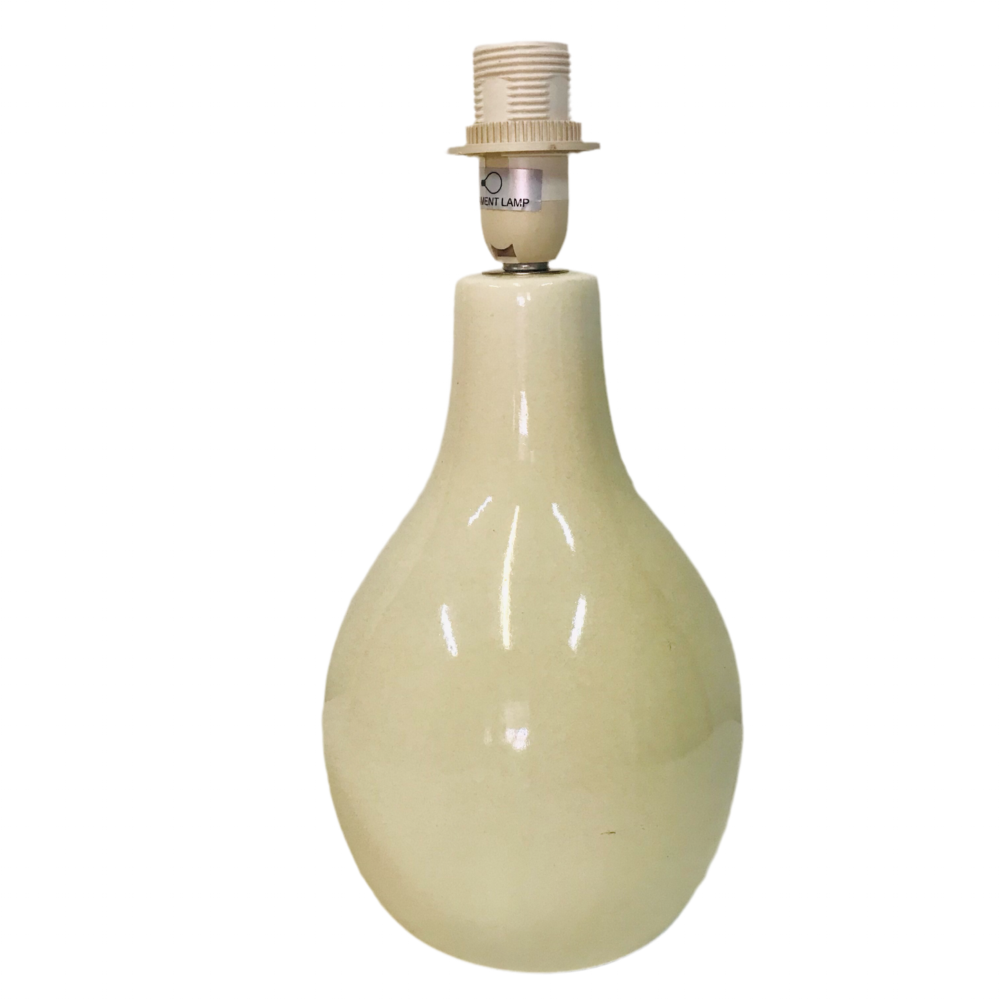 Lamp Base Only - Cream Ceramic Bottle Neck Table Lamp