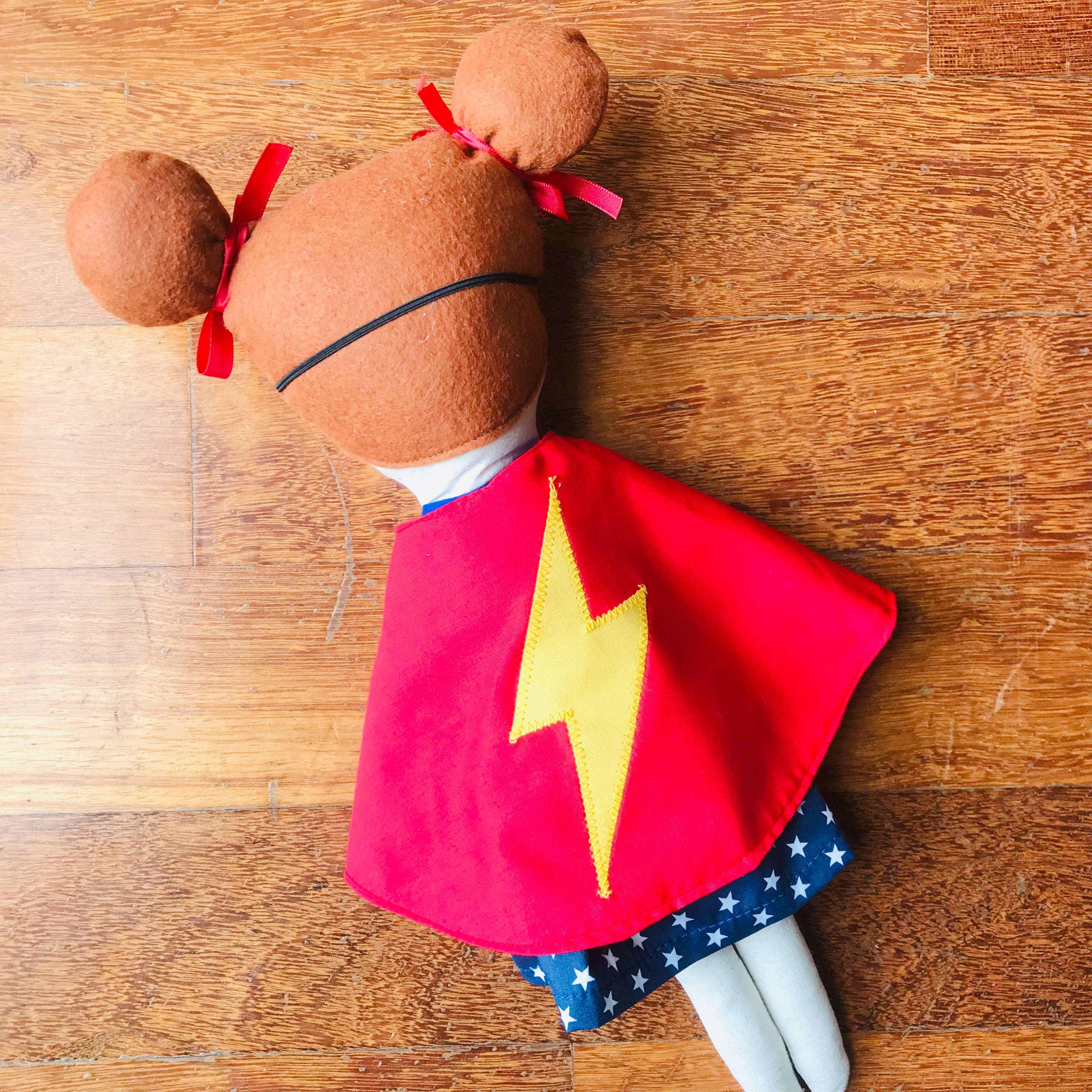 Handmade One-Of-A-Kind Superhero Cloth Doll