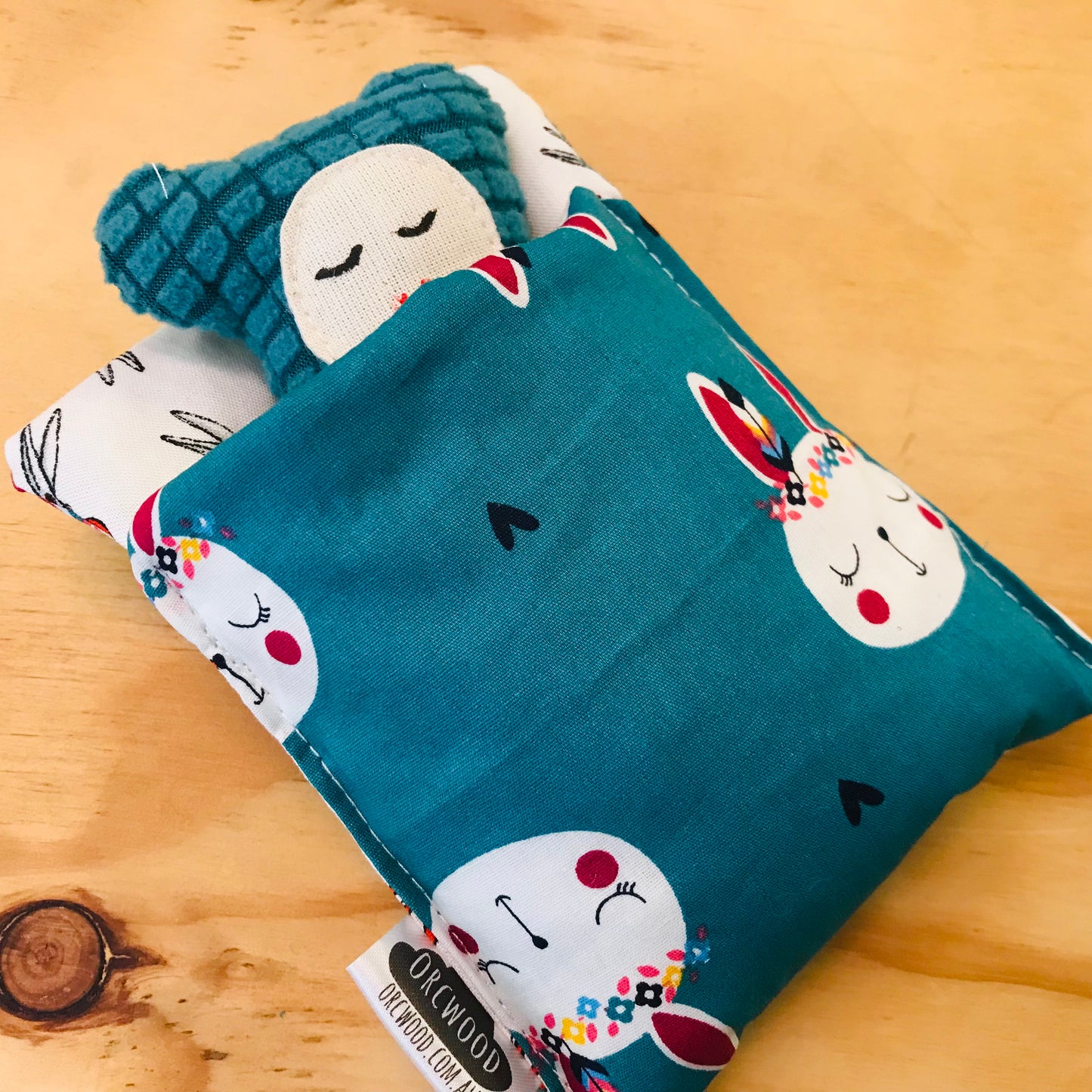 Handmade OOAK Mini Sleepy Bear with Sleeping Bag