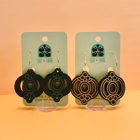 Art Deco Acrylic Earrings - Lanterns