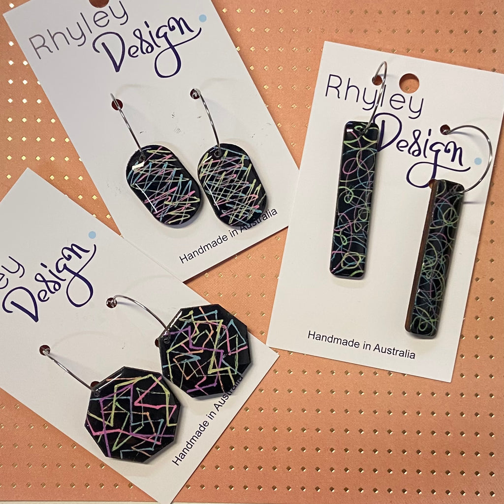 Squiggle Statement Earrings